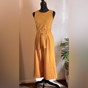 Yellow Paper-bag Jumpsuit